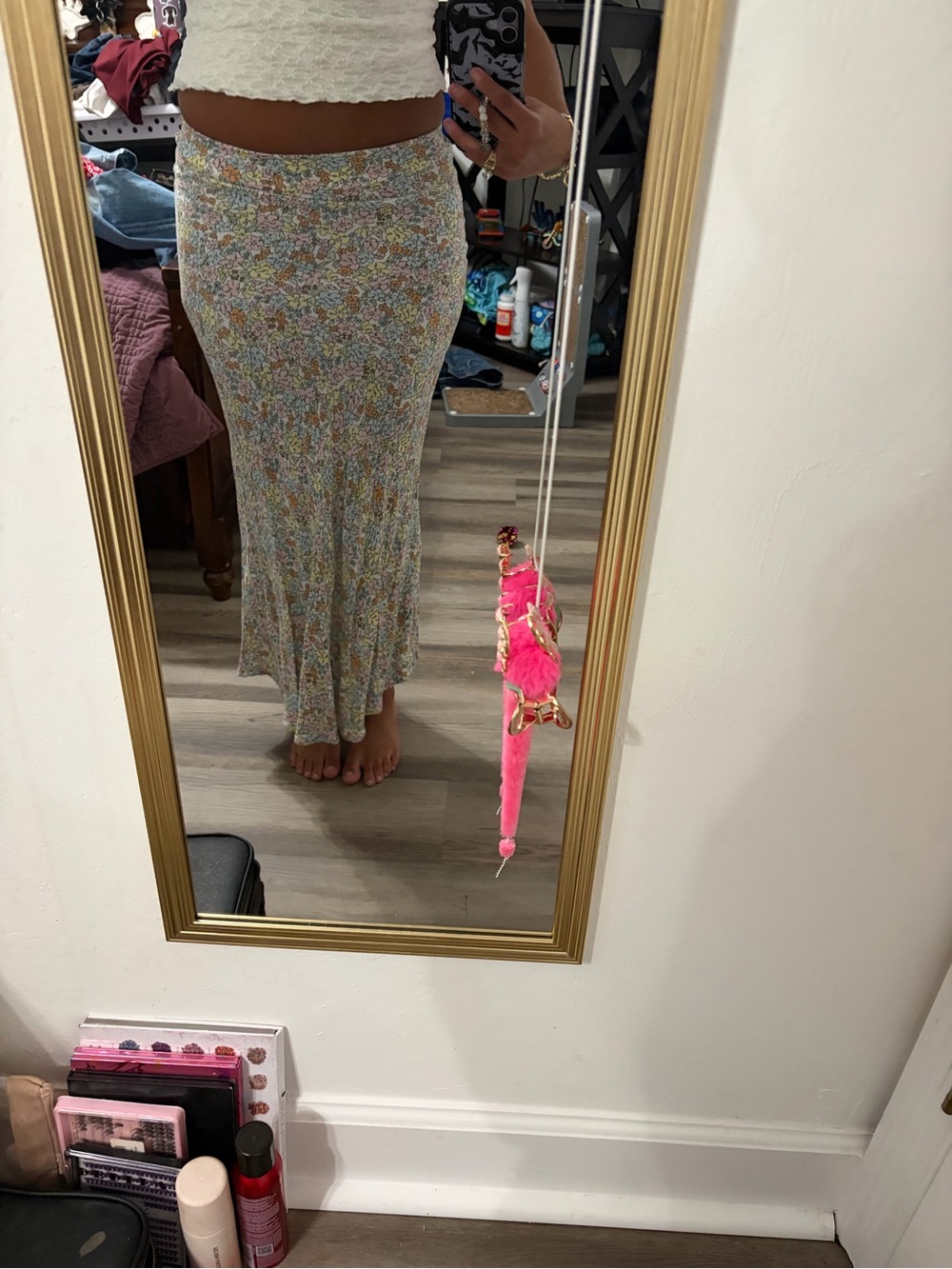 Cotton On Pastel Floral Smocked Maxi Skirt